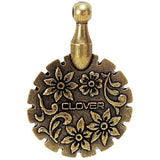 Clover Thread Cutter Pendant Antique Gold 455