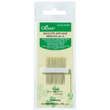 Clover Gold Eye Applique Needles No. 9