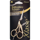 Klasse Embroidery Scissors Stork Gold 115mm