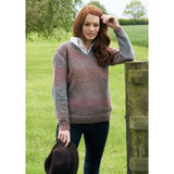 Forever Sweater V Neck Pattern- Felted Tweed Colour Collection